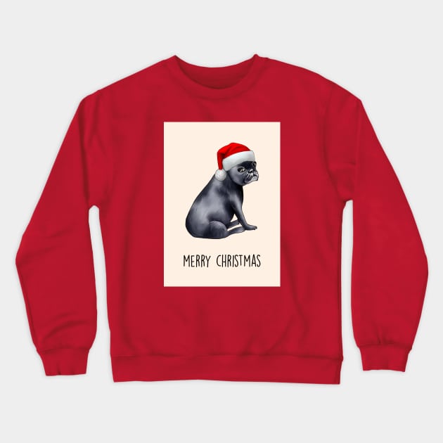 Frenchie Christmas Crewneck Sweatshirt by Poppy and Mabel